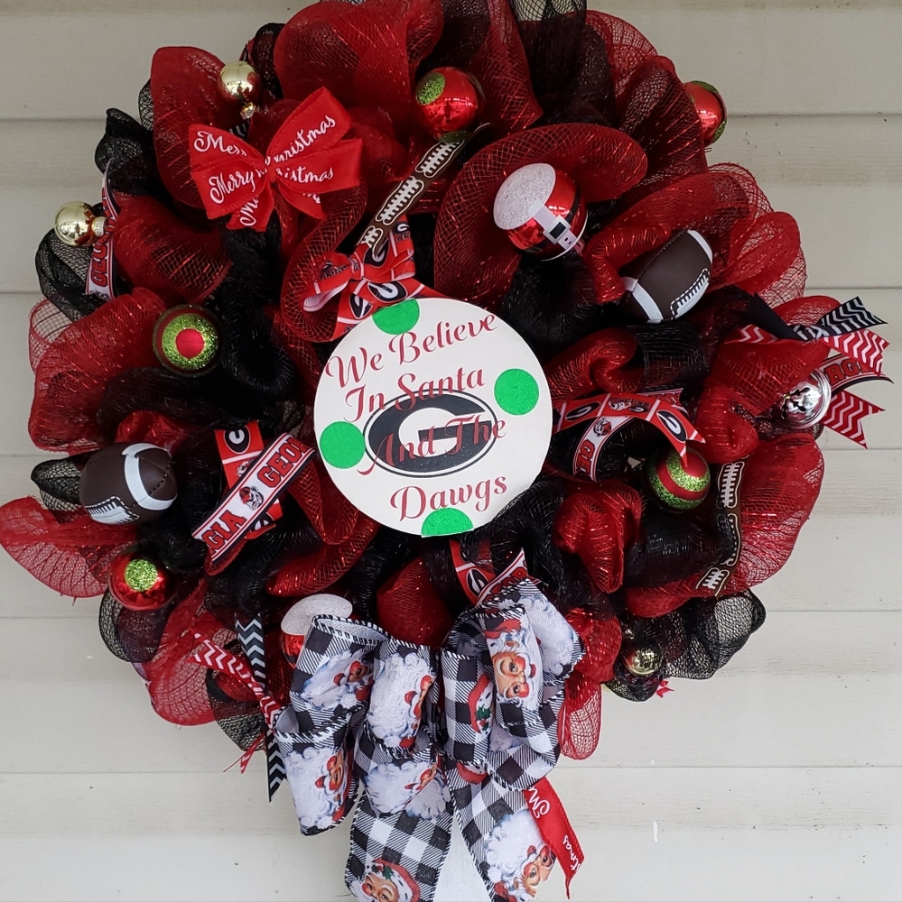 UGA Christmas Wreath